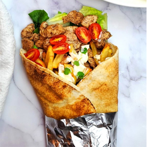 Lebanese chicken shawarma wrap